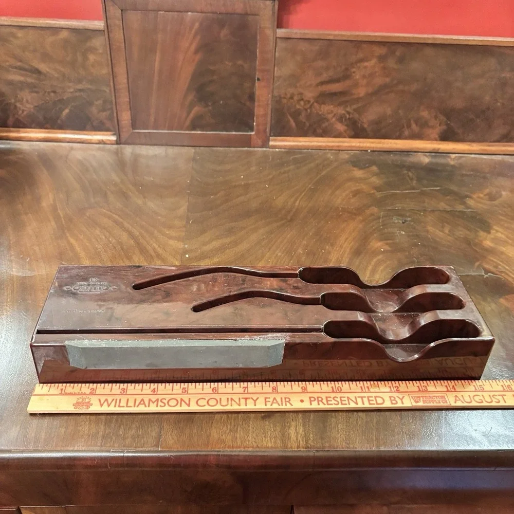 Vintage Cutco Bakelite Knife Display Rack Wall‎ Holder No. 40 & 41 Brown
